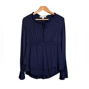 Boston Proper long sleeve Navy Blouse. Size medium
